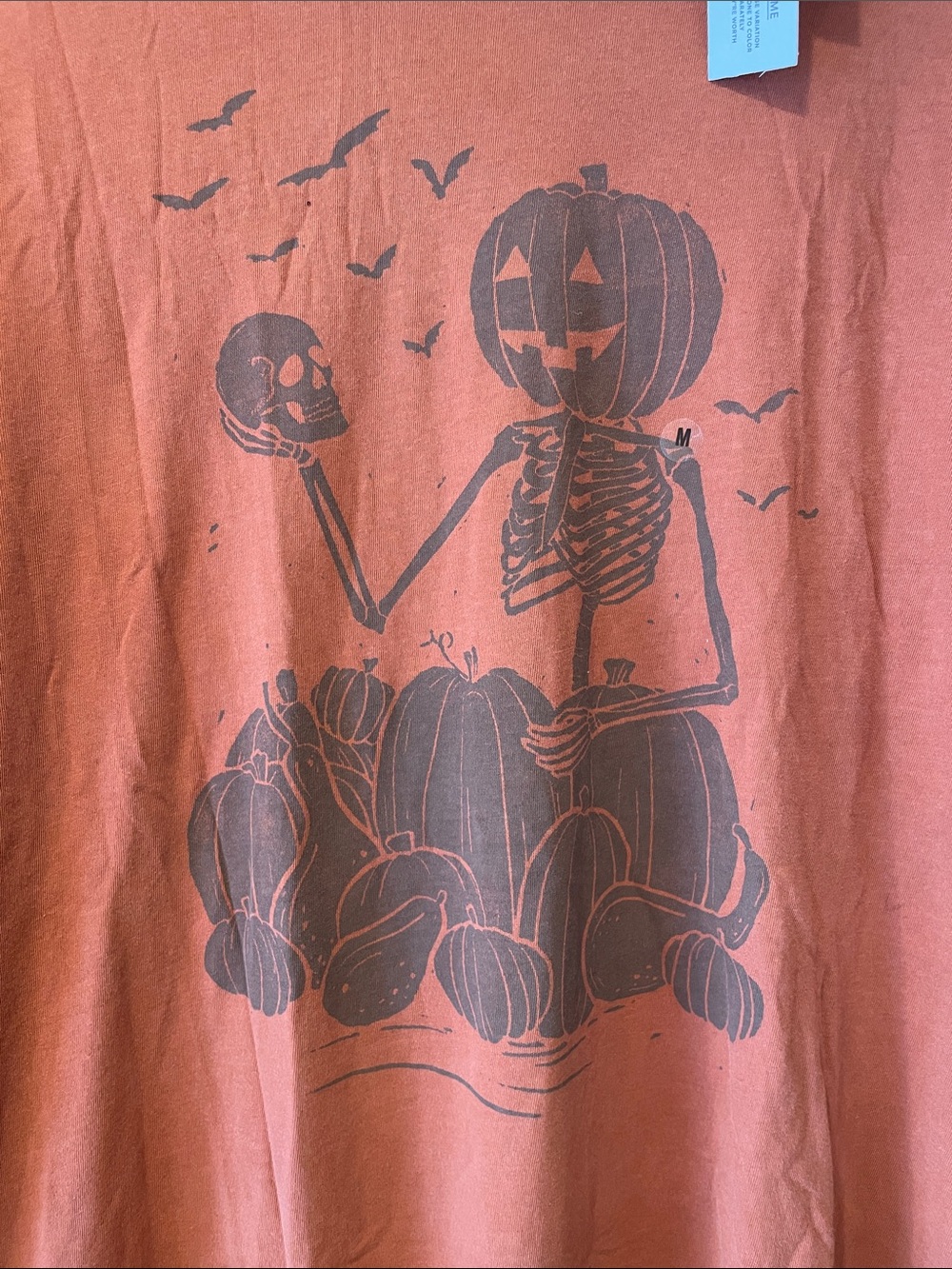 American Eagle Rust Orange Halloween Crewneck Tee - Picture 2 of 7
